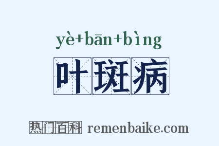 叶斑病是什么意思的图片
